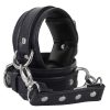 Banoch handboeien van pu leer zwart zilver bondage 987102334 2 scaled scaled