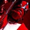 Banoch model alice madrettor fotograaf oski mask horseplay ponyplay with ballgag rood spandexmasker rode ballgag
