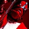 Banoch model alice madrettor fotograaf oski mask horseplay ponyplay with ballgag rood spandexmasker rode ballgag