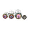 Banoch 3 maten zilveren metalen Buttpluggen met regenboog Diamant maat smallmedium large. Aurora scaled scaled