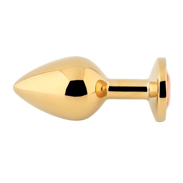 Banoch Buttplug Aurora amber gold Small Metalen buttplug Diamant oranje 4 scaled scaled