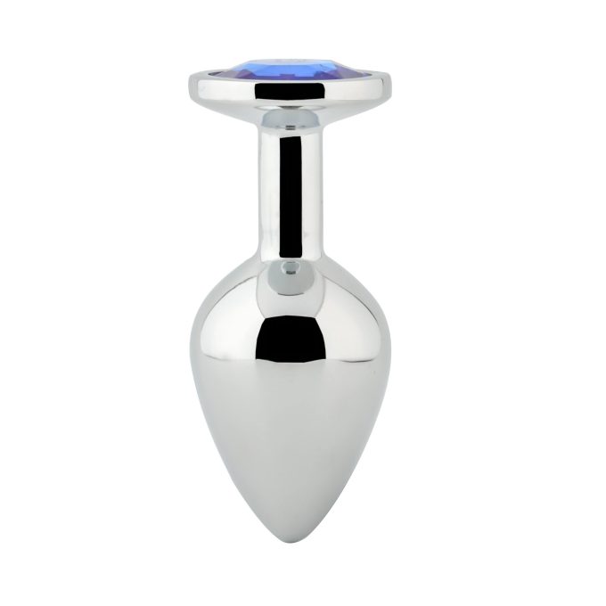 Banoch Buttplug Aurora blue Small Metalen buttplug Diamant steen blauw 2 scaled scaled