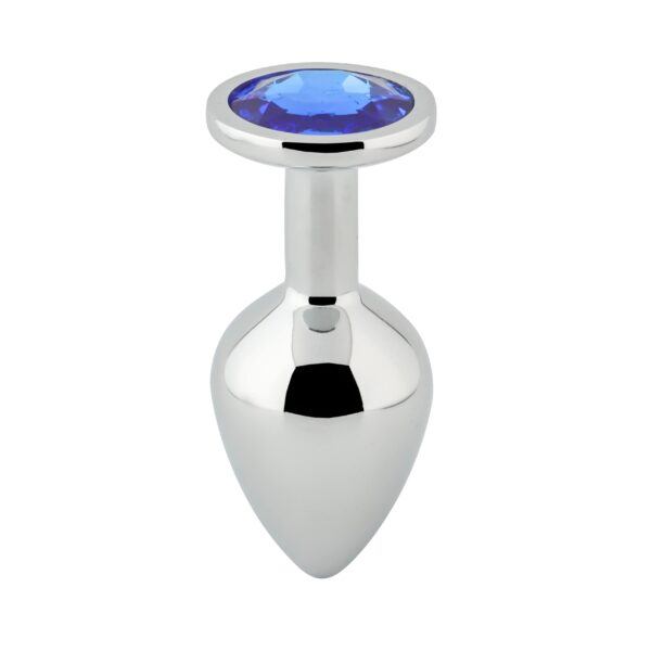 Banoch Buttplug Aurora blue Small Metalen buttplug Diamant steen blauw 3 scaled scaled