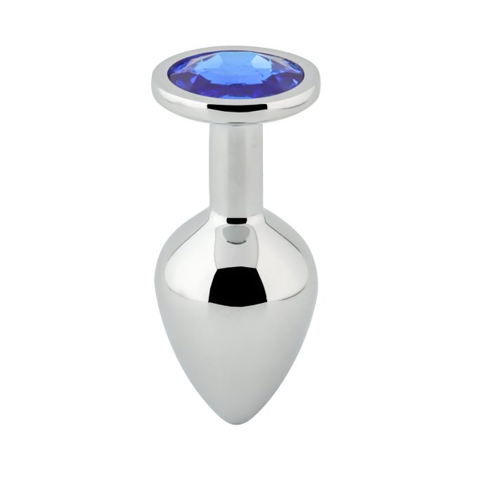 Banoch Buttplug Aurora blue Small Metalen buttplug Diamant steen blauw 3 scaled scaled