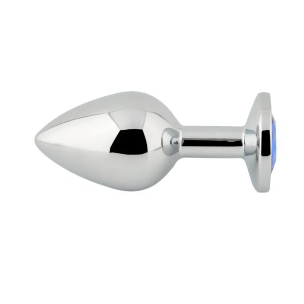 Banoch Buttplug Aurora blue Small Metalen buttplug Diamant steen blauw 7 scaled scaled
