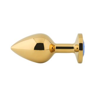 Banoch Buttplug Aurora blue gold gouden Metalen buttplug Diamant steen blauw 97101939 2 scaled scaled