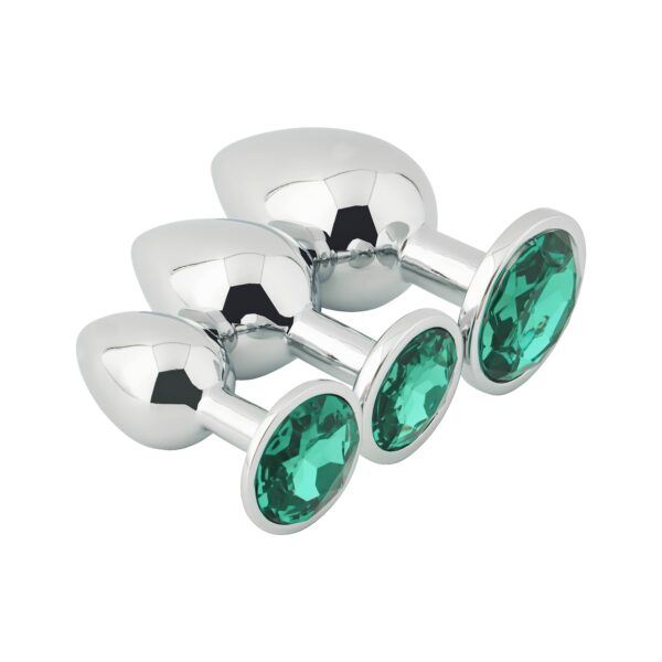 Banoch Buttplug Aurora green Metalen buttplug Diamant steen groen 97102262 1 scaled scaled