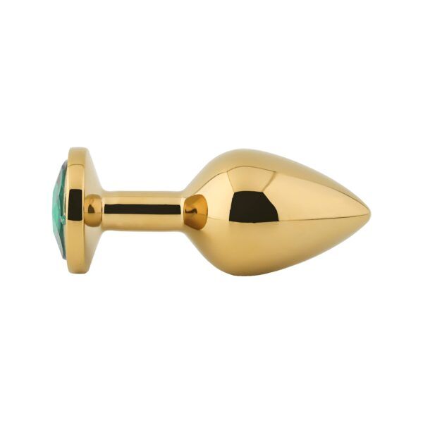 Banoch Buttplug Aurora green gold gouden Metalen buttplug Diamant steen Groen 987101942 3 scaled scaled