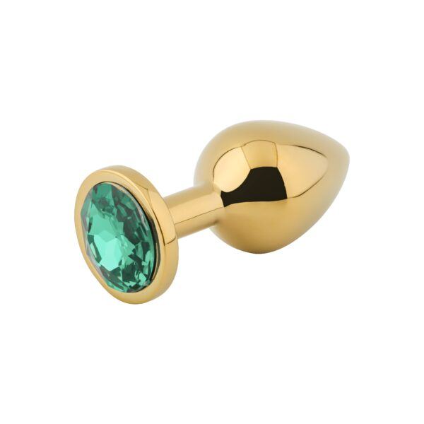 Banoch Buttplug Aurora green gold gouden Metalen buttplug Diamant steen Groen 987101942 4 scaled scaled