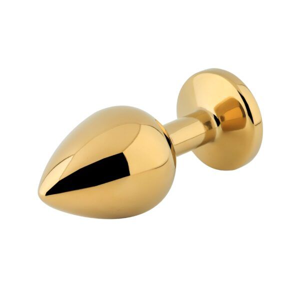 Banoch Buttplug Aurora rainbow gold Small gouden Metalen buttplug Diamant steen 3 scaled scaled