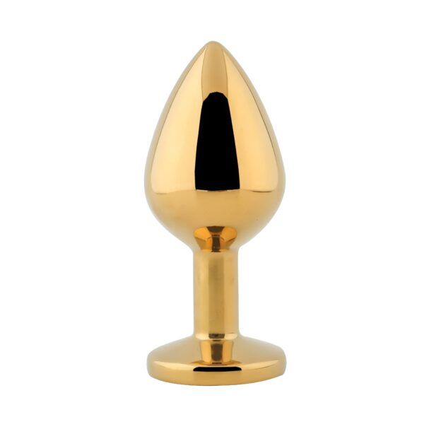 Banoch Buttplug Aurora rainbow gold Small gouden Metalen buttplug Diamant steen 5 scaled scaled