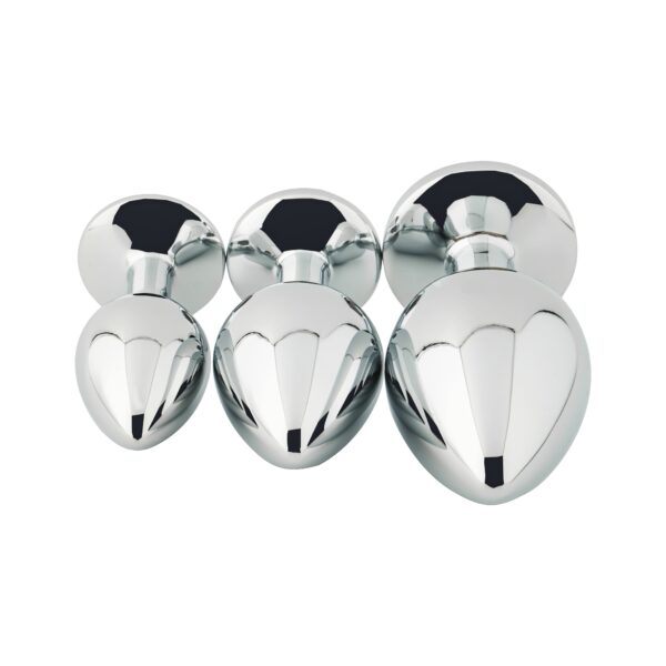 banoch metalen buttplug zilver achterkant small medium large scaled scaled