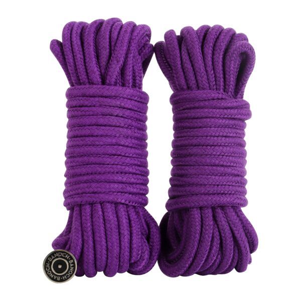 Banoch bondagetouw paars 2 x 10 meter katoen zonder kern zacht scaled scaled