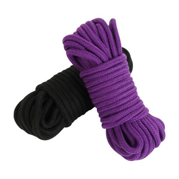 Banoch bondagetouw paars zwart 2 x 10 meter katoen zonder kern zacht 2 scaled scaled