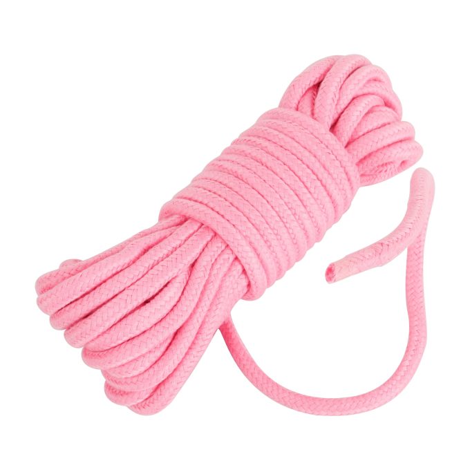 Banoch bondagetouw roze 10 meter katoen zonder kern zacht 6 scaled scaled