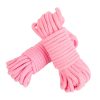 Banoch bondagetouw roze 2 x 10 meter katoen zonder kern zacht scaled scaled