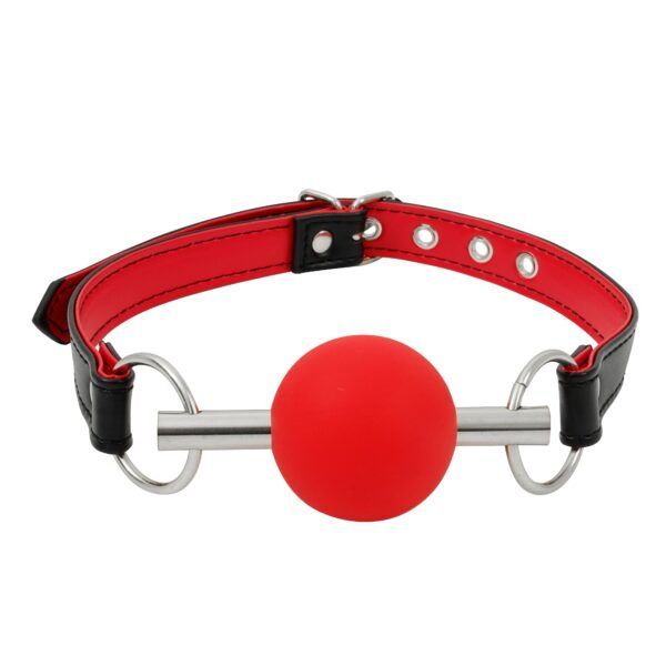 Banoch Ball gag Red Luxe Siliconen Rood 4 scaled scaled