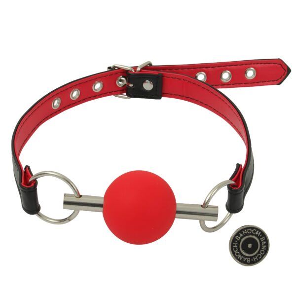 Banoch Ball gag Red Luxe Siliconen Rood 7 scaled scaled