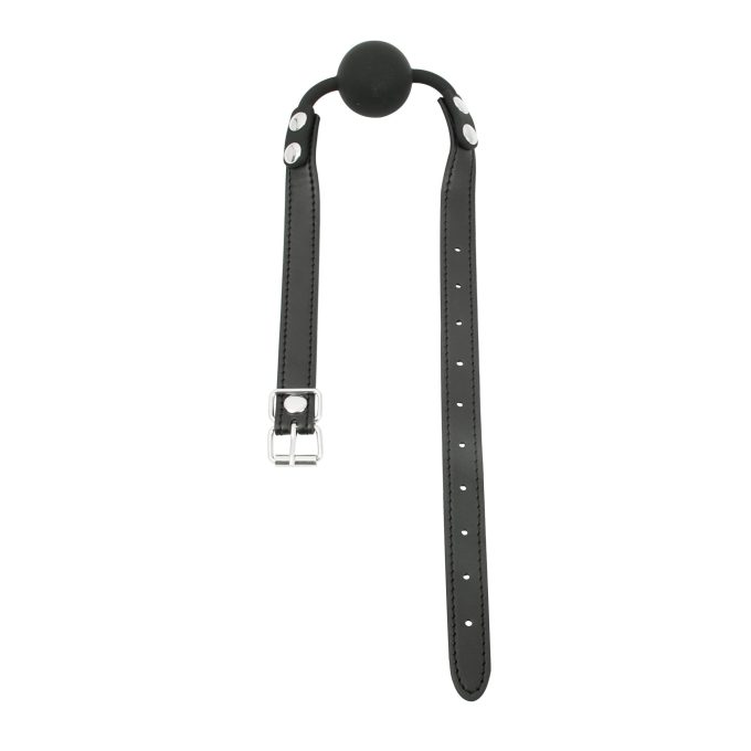 Banoch Ball gag siliconen met verstelbare band Zwart Bal ∅ 4 cm 6 scaled scaled