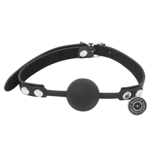 Banoch Ball gag siliconen met verstelbare band Zwart Bal ∅ 4 cm 7 scaled scaled