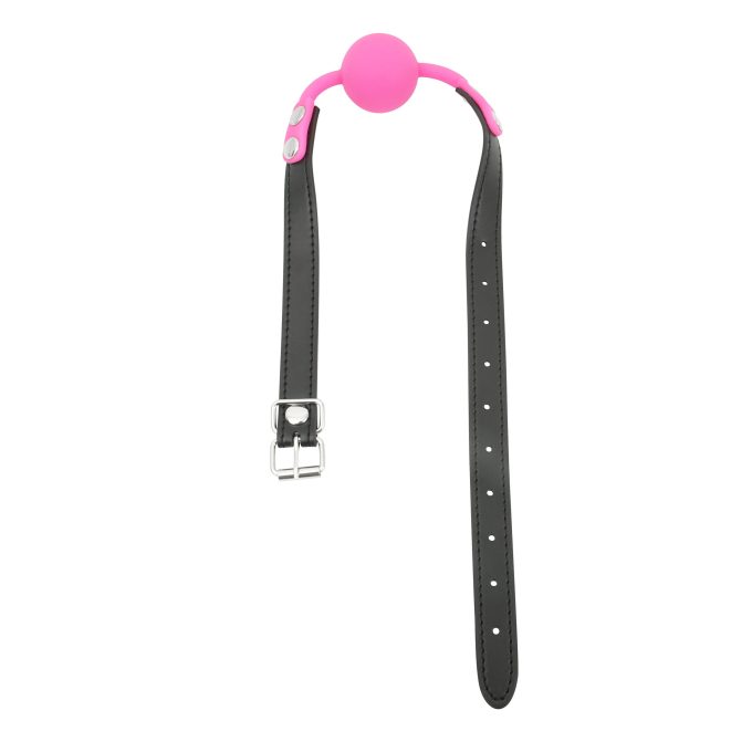 Banoch Ballgag siliconen met verstelbare band Donker Roze Bal ∅ 4 cm 6 scaled scaled