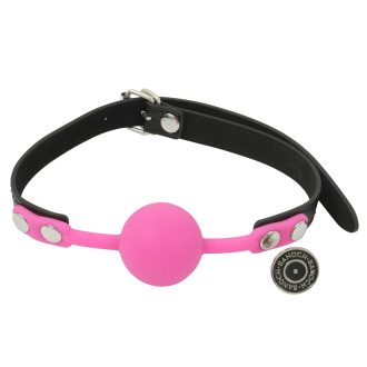 Banoch Ballgag siliconen met verstelbare band Donker Roze Bal ∅ 4 cm 7 scaled scaled
