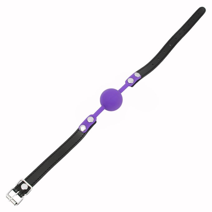 Banoch Ballgag siliconen met verstelbare band Paars Bal ∅ 4 cm 1 scaled scaled