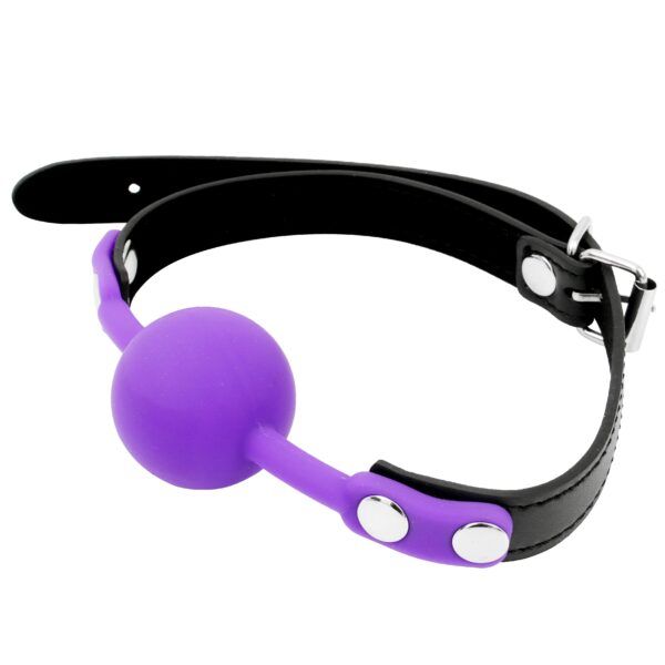 Banoch Ballgag siliconen met verstelbare band Paars Bal ∅ 4 cm 4 scaled scaled