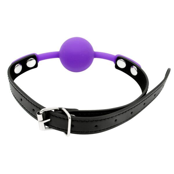 Banoch Ballgag siliconen met verstelbare band Paars Bal ∅ 4 cm 5 scaled scaled