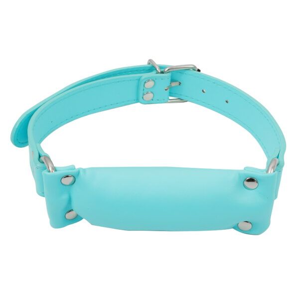 Banoch Bit gag soft straight blue bitgag van imitatieleer blauw 3 scaled scaled