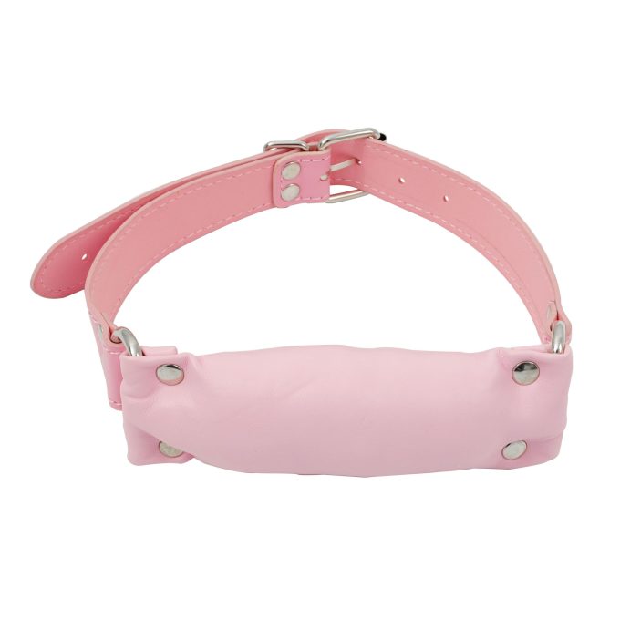 Banoch Bit gag soft straight pink bitgag van imitatieleer roze 3 scaled scaled