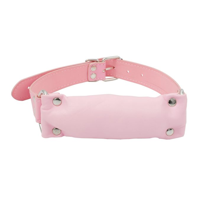 Banoch Bit gag soft straight pink bitgag van imitatieleer roze 4 scaled scaled