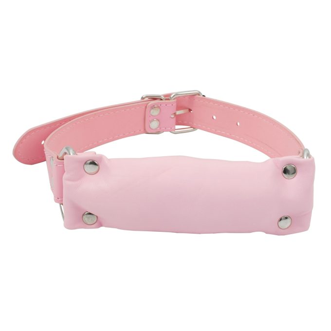 Banoch Bit gag soft straight pink bitgag van imitatieleer roze 5 scaled scaled