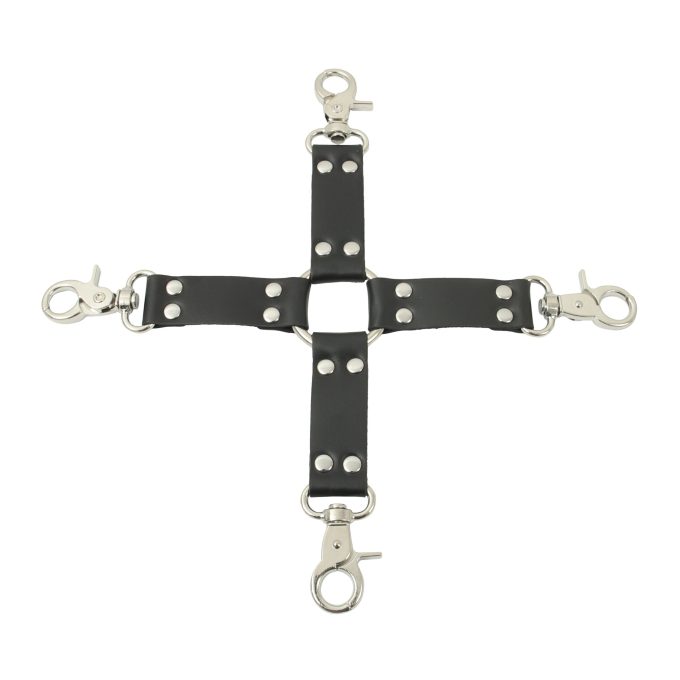 Banoch Black hogtie with clips Zwarte hogtie met haken bondage 1 scaled scaled