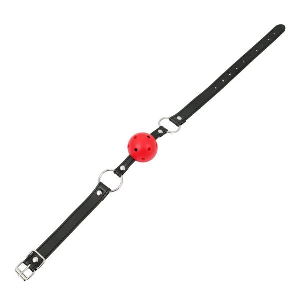Banoch Breathable ball gag open zwart rood verstelbare riem bdsm 1 scaled scaled