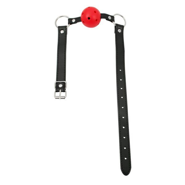 Banoch Breathable ball gag open zwart rood verstelbare riem bdsm 2 scaled scaled