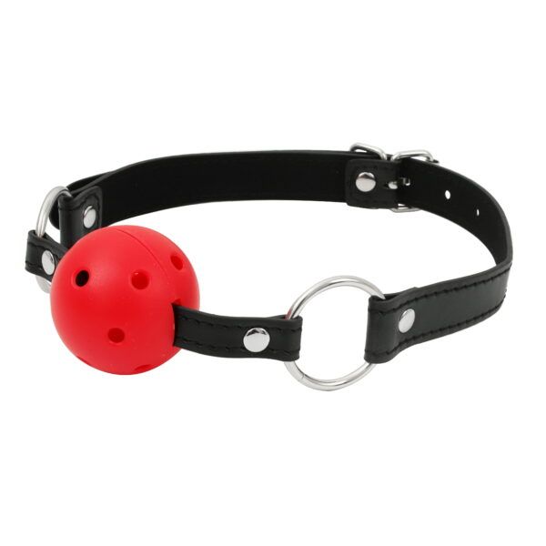 Banoch Breathable ball gag open zwart rood verstelbare riem bdsm 5 scaled scaled