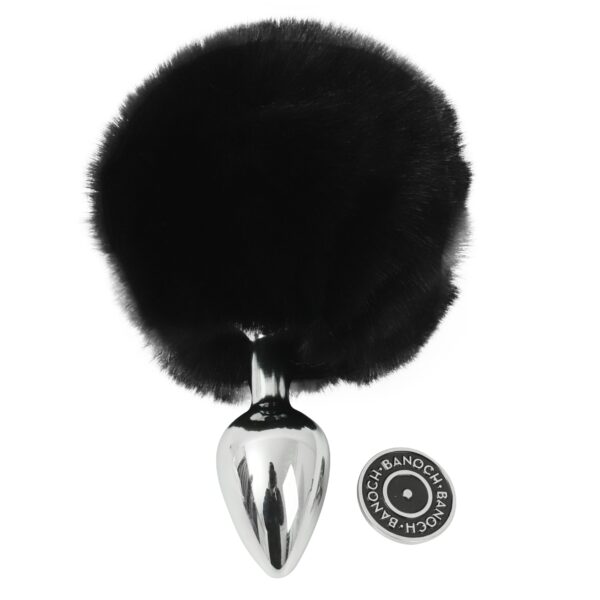 Banoch Buttplug Lepus Black Konijnen staart Metaal Zwart 5 scaled scaled