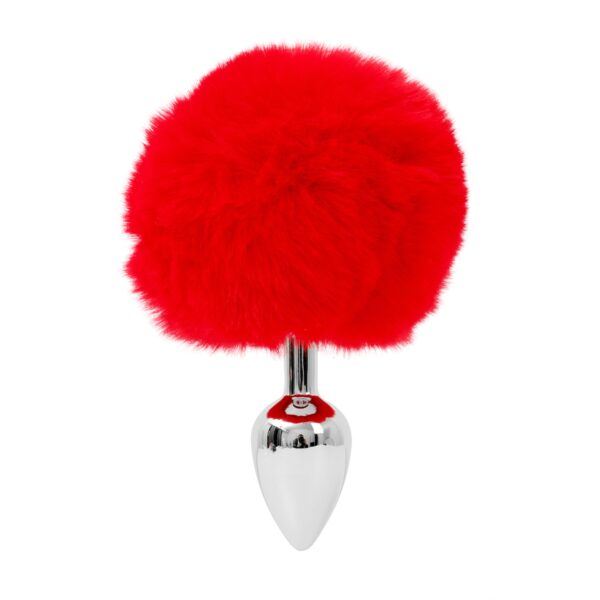 Banoch Buttplug Lepus Red Konijnen staart Metaal Rood 4 scaled scaled