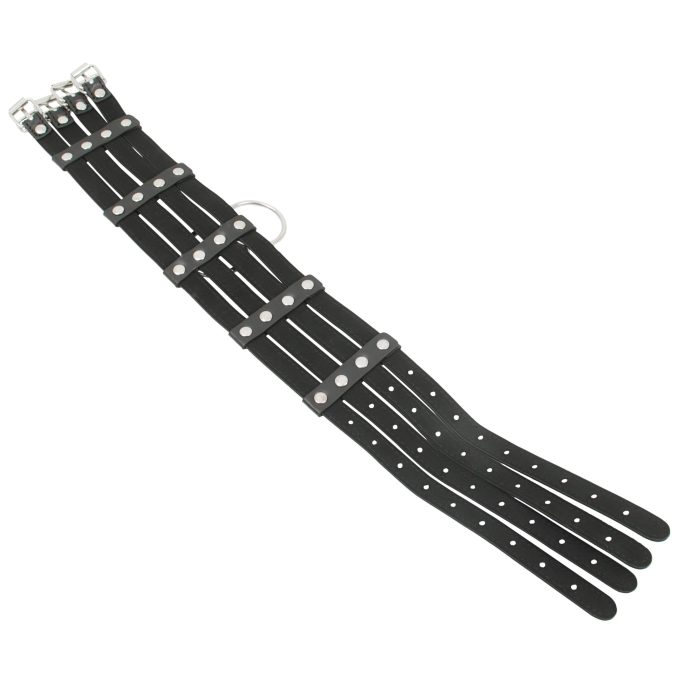 Banoch Collar Leash Flamboyante Black zwarte pu leren halsband met riem bdsm 2 scaled scaled