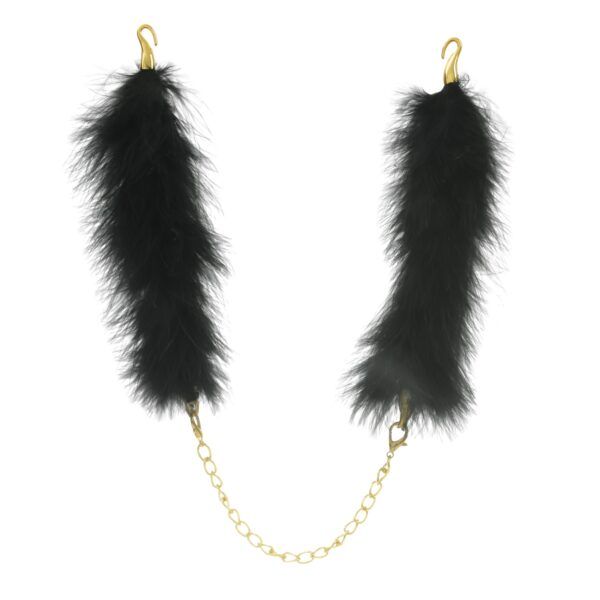 Banoch Feather Cuffs Handboeien goud met veertjes bondage light 1 scaled scaled