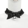 Banoch Lace collar bell halsband kant met zilveren bel choker 5 scaled scaled