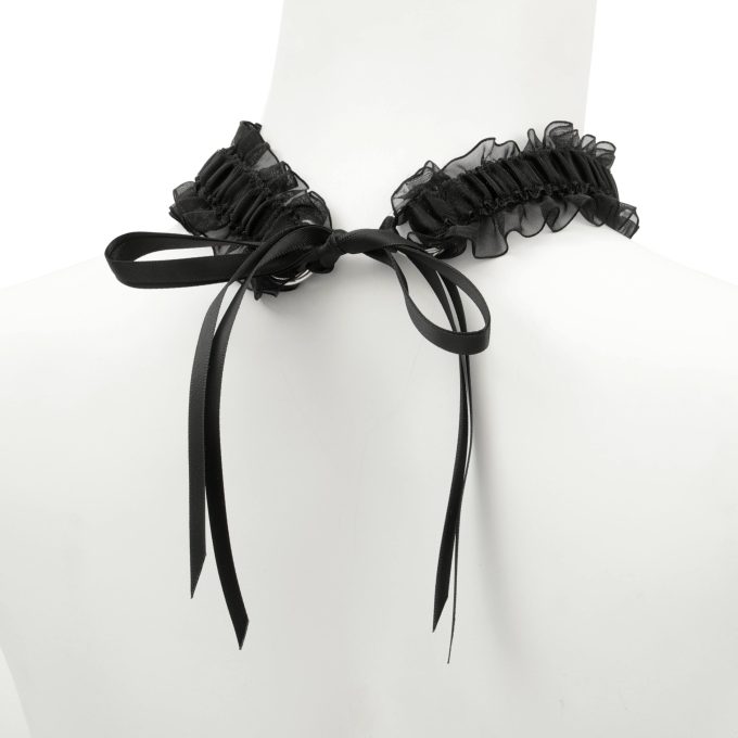 Banoch Lace collar bell halsband kant met zilveren bel choker 7 scaled scaled