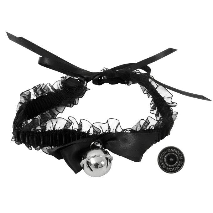 Banoch Lace collar bell halsband kant met zilveren bel choker 8 scaled scaled