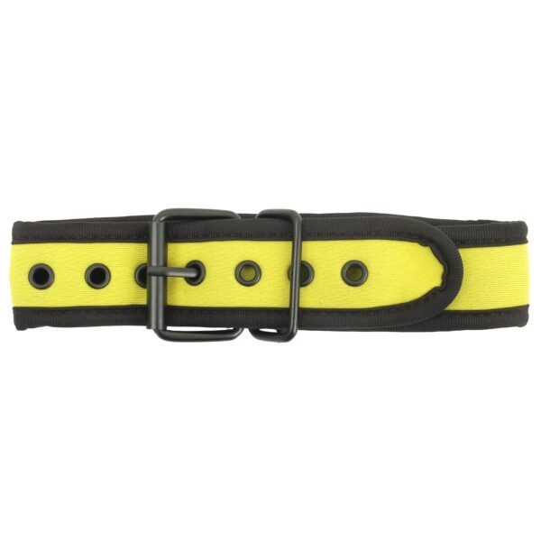 Banoch Lindo Collar Amorillo Neoprene halsband geel neopreen puppy play 2 scaled scaled