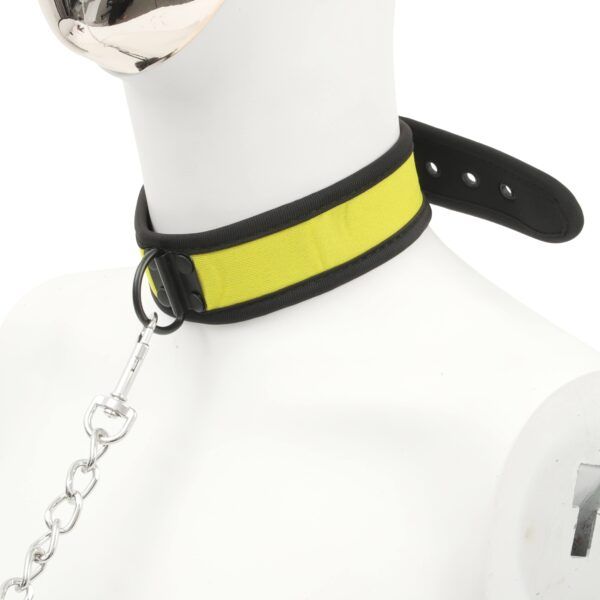 Banoch Lindo Collar Amorillo Neoprene halsband geel neopreen puppy play 5 scaled scaled