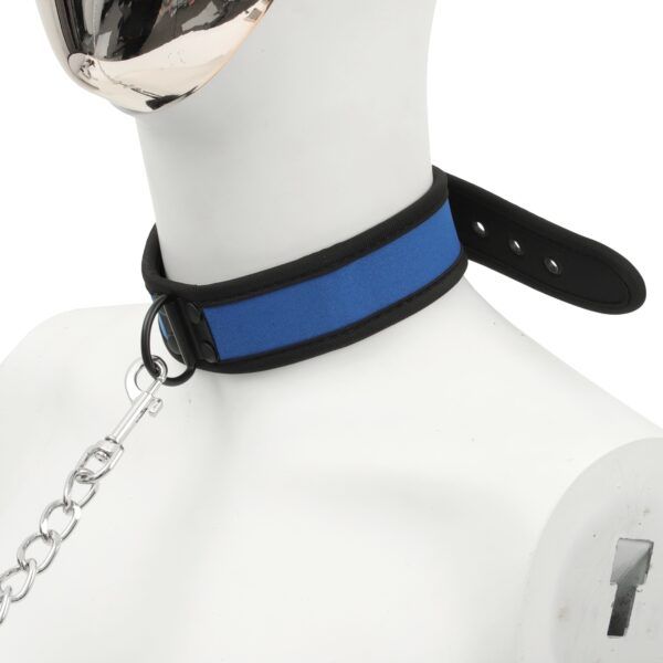 Banoch Lindo Collar Azul Neoprene halsband blauw neopreen puppy play 5 scaled scaled