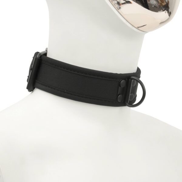 Banoch Lindo Collar Black mesh Neoprene halsband zwart mesh neopreen puppy play 3 scaled scaled