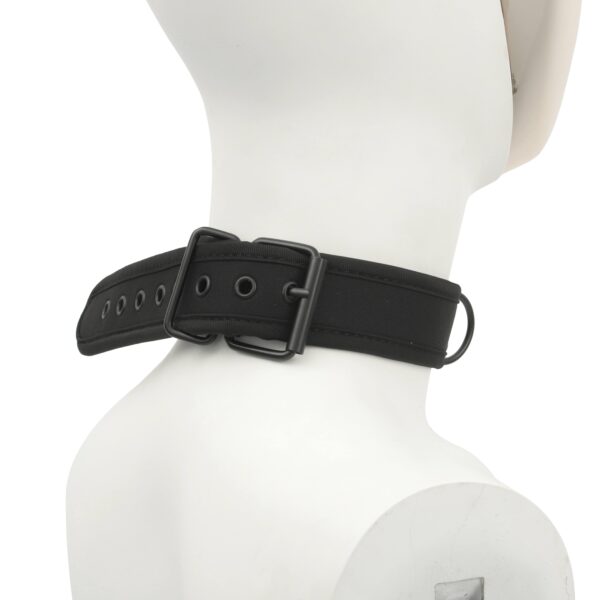 Banoch Lindo Collar Black mesh Neoprene halsband zwart mesh neopreen puppy play 4 scaled scaled