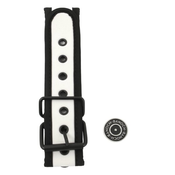 Banoch Lindo Collar Blanco Neoprene halsband wit neopreen puppy play 6 scaled scaled